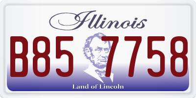 IL license plate B857758