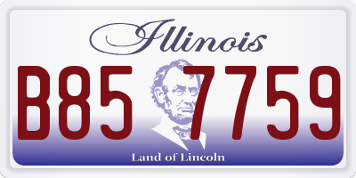 IL license plate B857759