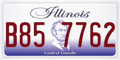 IL license plate B857762