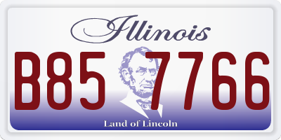 IL license plate B857766