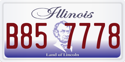 IL license plate B857778