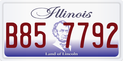 IL license plate B857792