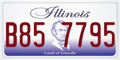 IL license plate B857795
