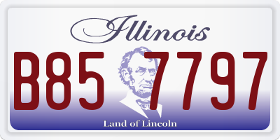 IL license plate B857797