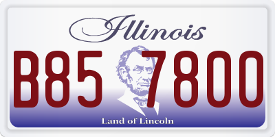 IL license plate B857800