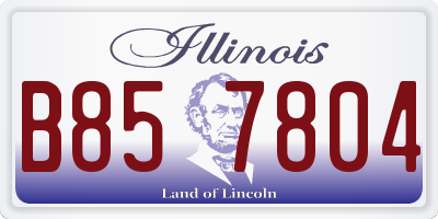 IL license plate B857804