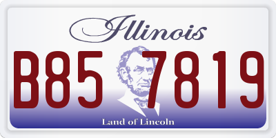 IL license plate B857819