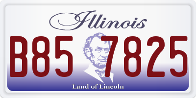 IL license plate B857825