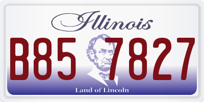 IL license plate B857827