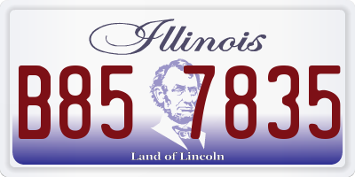 IL license plate B857835