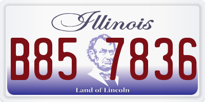 IL license plate B857836