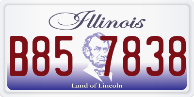 IL license plate B857838