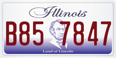 IL license plate B857847
