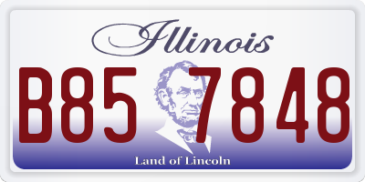IL license plate B857848