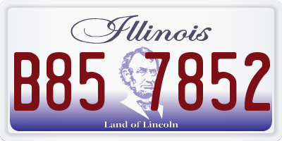 IL license plate B857852