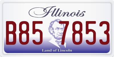 IL license plate B857853