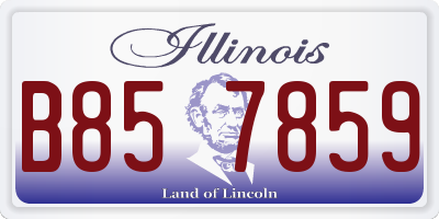 IL license plate B857859