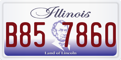 IL license plate B857860