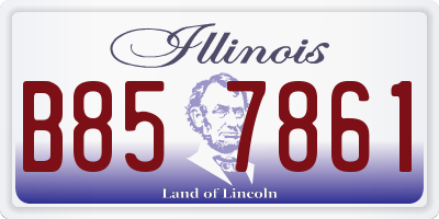 IL license plate B857861