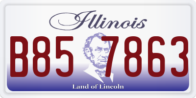 IL license plate B857863