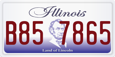 IL license plate B857865