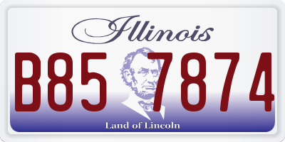 IL license plate B857874