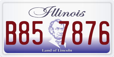 IL license plate B857876