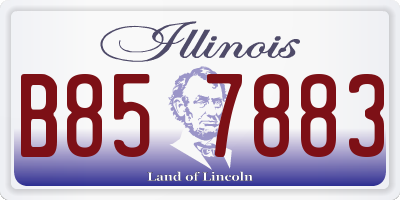 IL license plate B857883