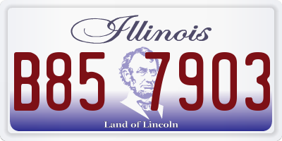 IL license plate B857903