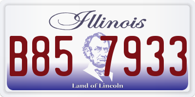 IL license plate B857933