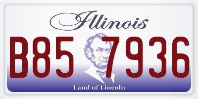 IL license plate B857936