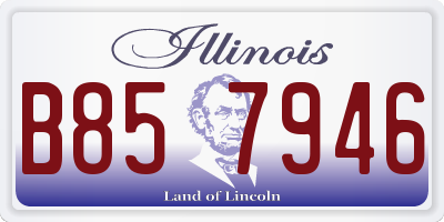 IL license plate B857946