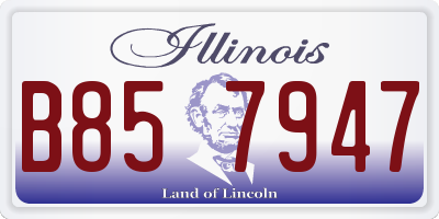 IL license plate B857947