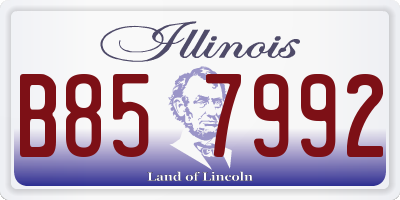 IL license plate B857992