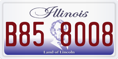 IL license plate B858008