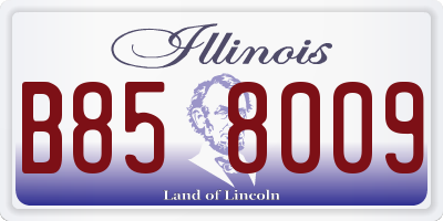 IL license plate B858009
