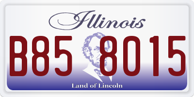 IL license plate B858015