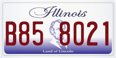 IL license plate B858021