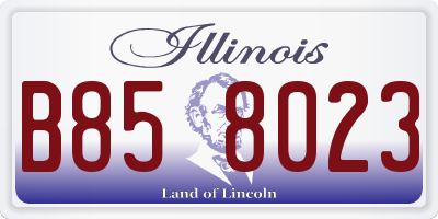 IL license plate B858023