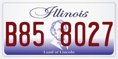 IL license plate B858027