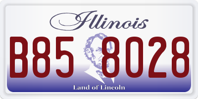 IL license plate B858028
