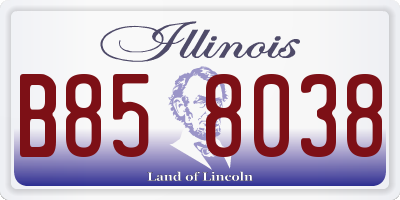 IL license plate B858038
