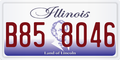 IL license plate B858046