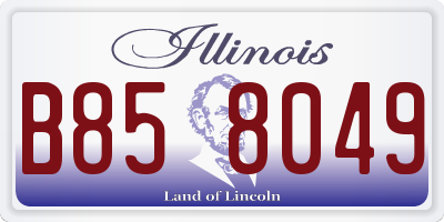 IL license plate B858049