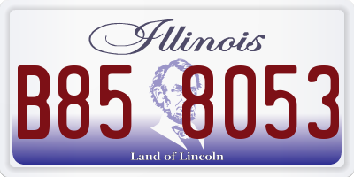 IL license plate B858053