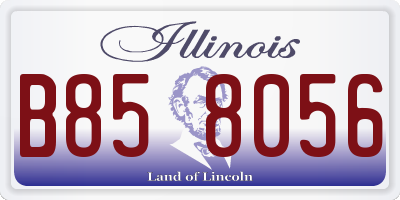 IL license plate B858056