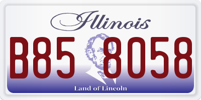 IL license plate B858058