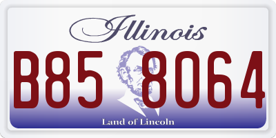 IL license plate B858064