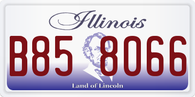 IL license plate B858066