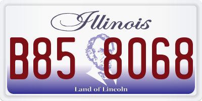 IL license plate B858068